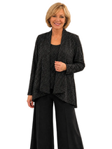 Sequin Detail Open Front Cardigan - 5096