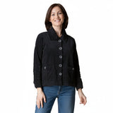 Stretch Cordutoy Button-Front Jacket - 45115