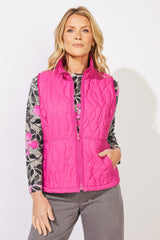 Wave Quilt Summit Vest — fuchsia