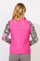 Wave Quilt Summit Vest — fuchsia