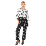 Two-Tone Polka-Dot Black & White Shirt - 6274T