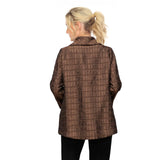Textured Hi-Low Jacket in Brown - 7525J-BRN