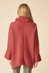 Habitat Pleated Fleece Chevron Pleat Top - RUBY - image 3