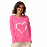 Shibori Heart Hi-Lo Tee - 52425