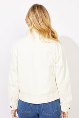 Comfort Knit Denim Boundless Zip Jacket — pearl