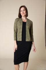 Habitat's "Travel Core" Circle Print Open Front Jacket - 55430