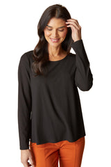 Core Travel Knit Solid Easy Long Sleeve Tee - 55929