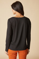 Core Travel Knit Solid Easy Long Sleeve Tee - 55929