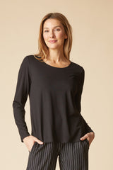 Core Travel Knit Solid Easy Long Sleeve Tee - 55929