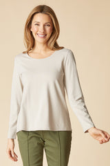 Core Travel Knit Solid Easy Long Sleeve Tee - 55929