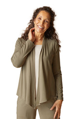 Core Travel Stretch Knit Waterfall Cardigan - 55931