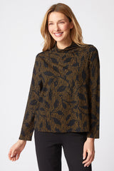 Drape Collar Print Top - 56104