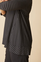Habitat Stripe Pleat Back Tunic - Black - image 3