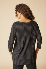 Stripe Pleat Back Tunic - 56527