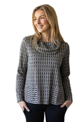 Newport Knit City Cowl Neck Top - 57108