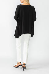 Black Rosette Accent Tunic - 5871T-BLK