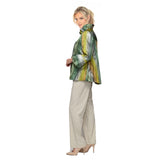 Metallic Stripe Jacket in Green - 7572J-GRN