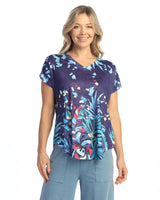 Dolman Cap Sleeve Print Top - 60