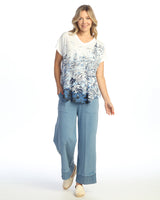 Dolman Cap Sleeve Print Top - 60