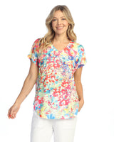 Dolman Cap Sleeve Print Top - 60