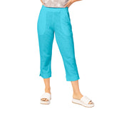 Textured Peruvian Cotton On The Go Capri - 60005