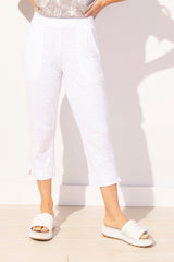 Textured Peruvian Cotton On The Go Capri — baja