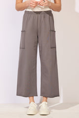 Ocean Front Terry Pocket Flood — black