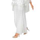 Chiffon Layered Pant in White - 4659P-WT