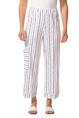 Driftwood Stripe Cotton Pull On Flood Pant - 61526