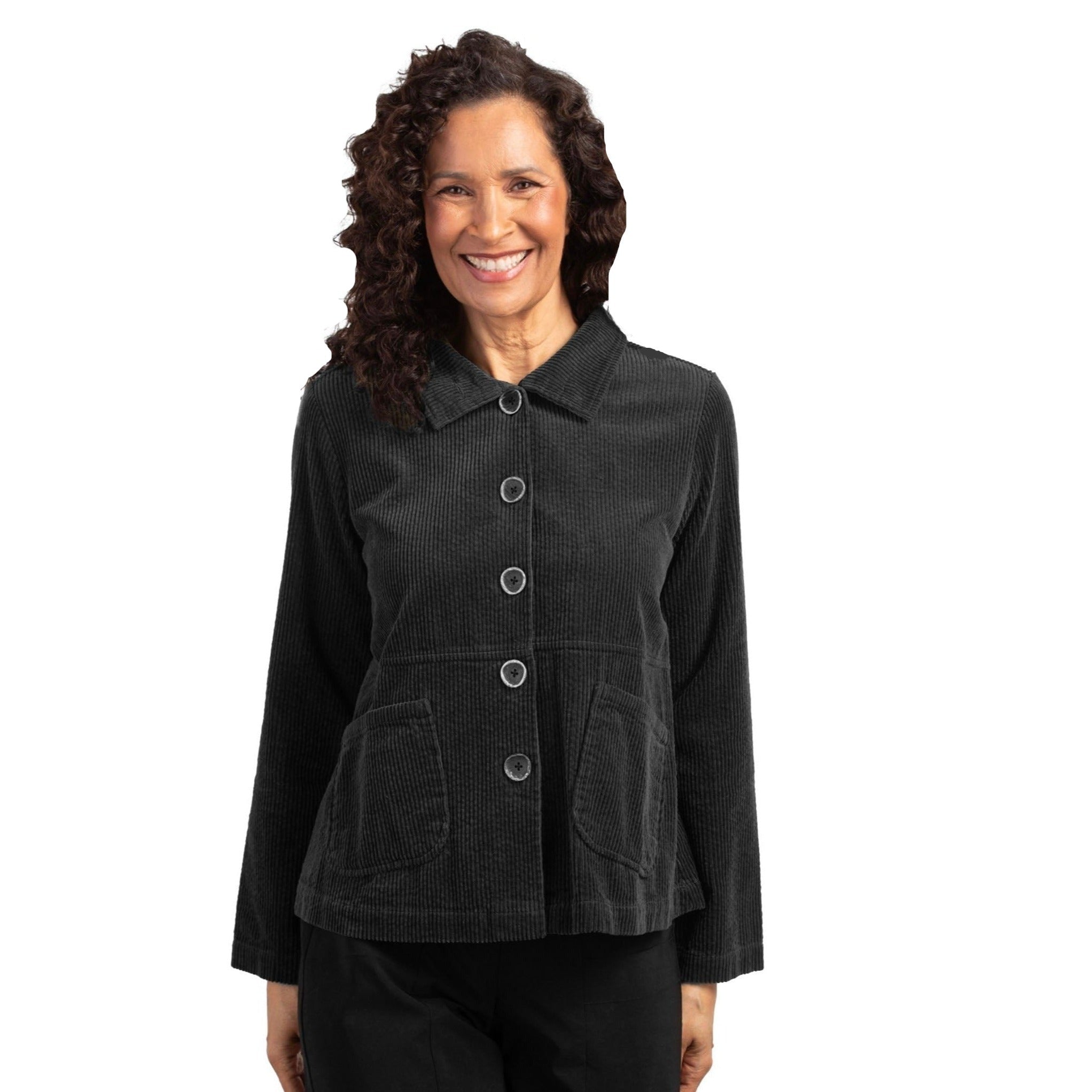 Ladies black corduroy clearance jacket