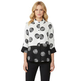 Two-Tone Textured Polka Dot Shirt - 6274T