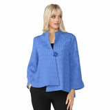 Elegant Textured One-Button in Blue - 6288J-BLU