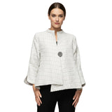 Elegant Textured One-Button Jacket in Champagne - 6288J-TP