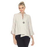 Elegant Textured One-Button Jacket in Champagne - 6288J-TP