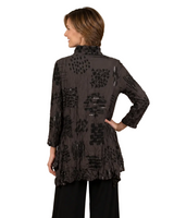 Just In! Soft Textured Tunic Jacket in Brown - 4296