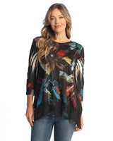 Chiffon Contrast Tunic Top - 63