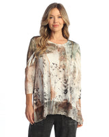 Chiffon Contrast Tunic Top - 63