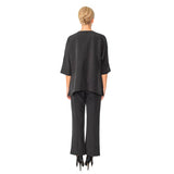 Black Zip Jacket with Rosette Accent - 5862T-BK