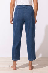 Comfort Knit Denim Darted Flood Jean - 64016