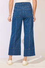 Comfort Knit Denim Chill Crop Jean (26"inseam) — mediumwash
