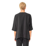 Black Zip Jacket with Rosette Accent - 5862T-BK