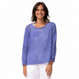 Floral Crochet Easy Pullover - 65175
