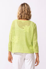 Floral Crochet Easy Pullover - 65175