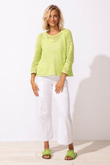 Floral Crochet Easy Pullover - 65175