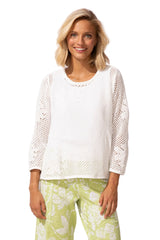 Floral Crochet Easy Pullover - 65175