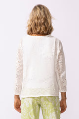 Floral Crochet Easy Pullover - 65175