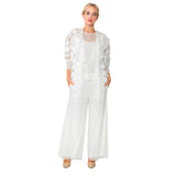 Sheer Circle Cascade Jacket in White - 4695J-WT