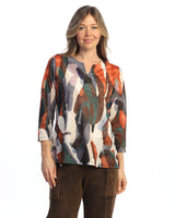 Notch Neck Slub Top - 67