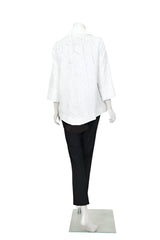 Crackle Print Jacket in White - 6793J-WHT