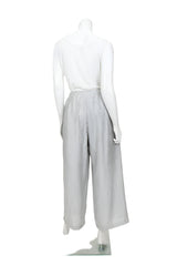 Textured Stripe Pull-On Pant in Silver - 6799P-SLV
